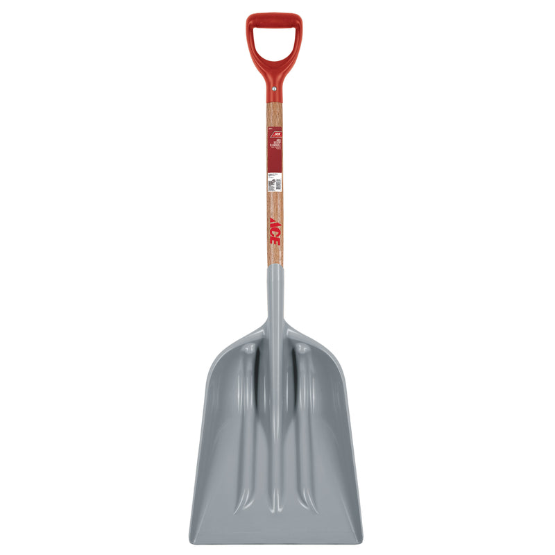 Ace 46.5 in. Plastic Scoop General Purpose Shovel Wood Handle