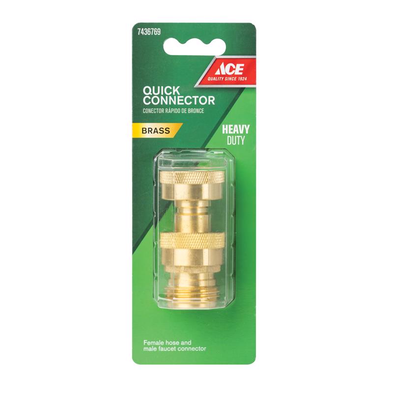 Ace 3/4 in. Brass Threaded Male/Female Quick Connector Faucet Set