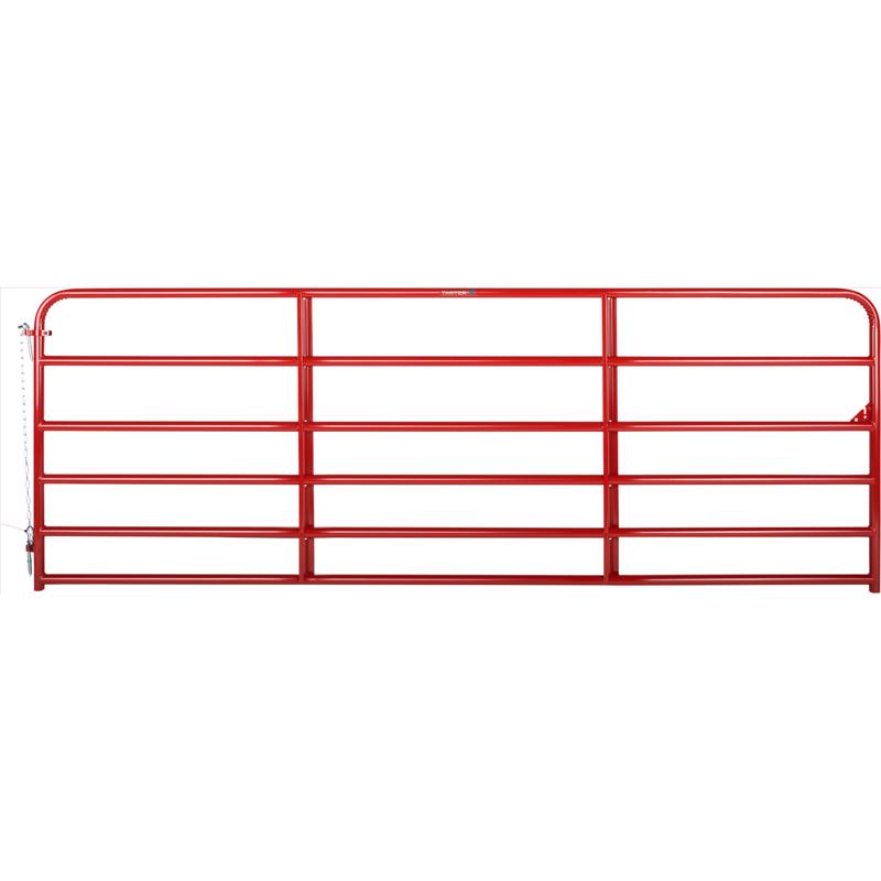 Tarter 144 in. L Red Steel Utility Tube Gate 1 pk