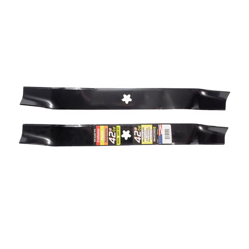 MaxPower 42 in. Mulching Mower Blade Set For Riding Mowers 2 pk