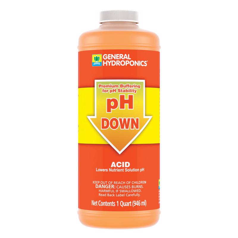General Hydroponics pH Down Liquid pH Control 1 qt