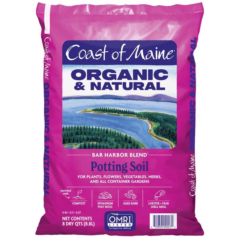 Coast of Maine Bar Harbor Blend Organic Flower and Plant Potting Soil 8 qt