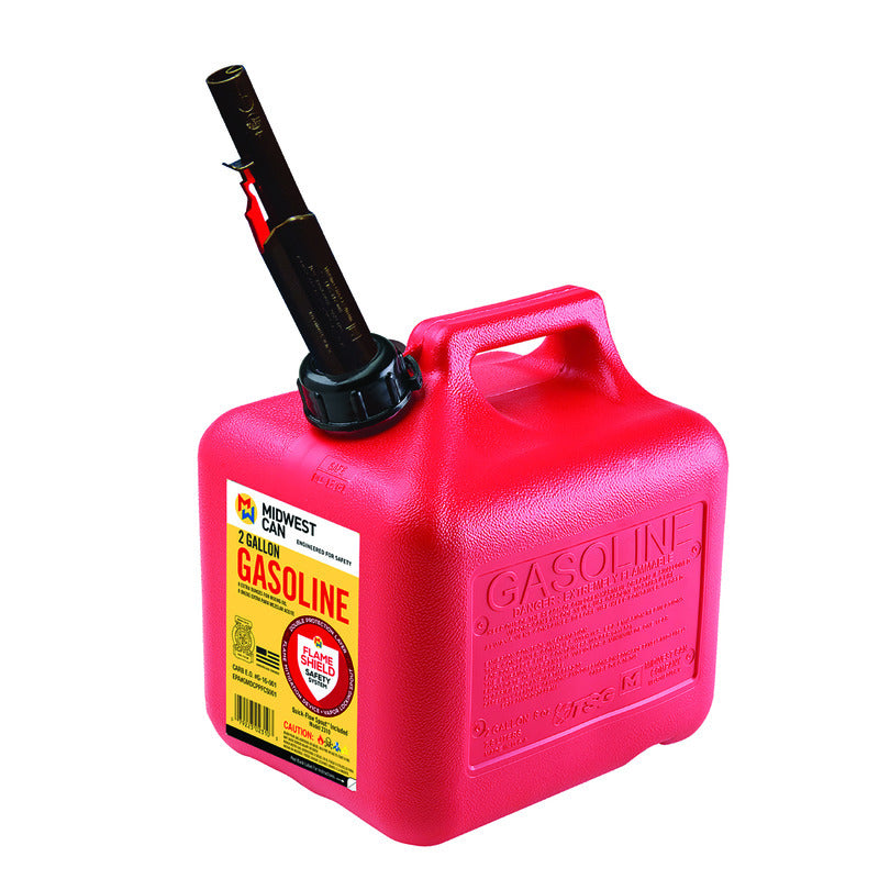 Midwest Can Quick Flow Spout HDPE Gas Can 2 gal