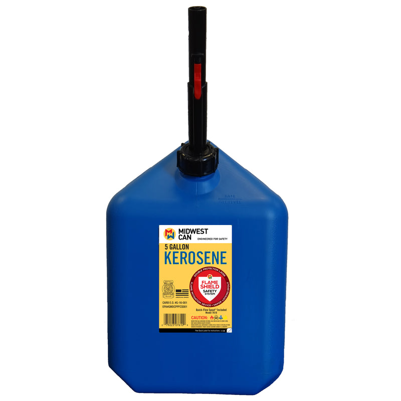 Midwest Can Quick Flow Spout HDPE Kerosene Can 5 gal