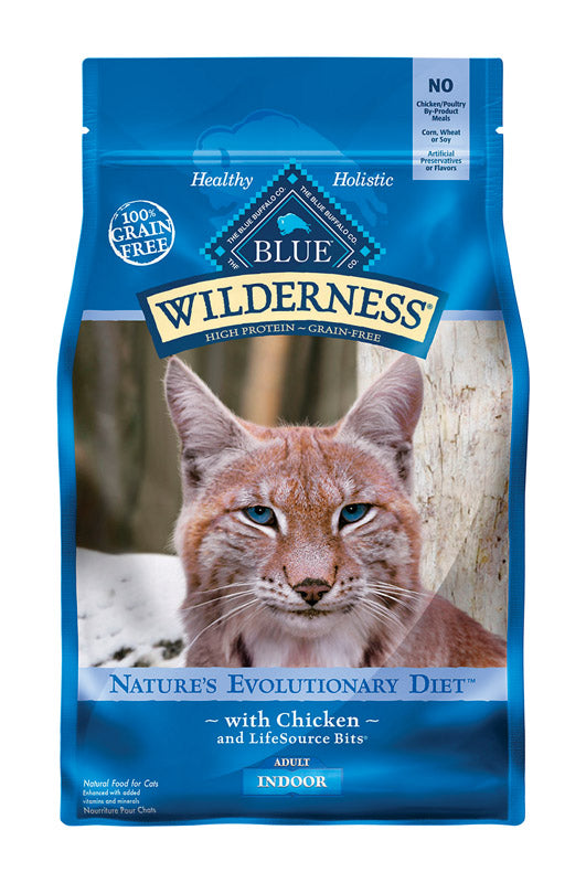 Blue Buffalo Wilderness Adult Chicken Dry Cat Food Grain Free 5 lb