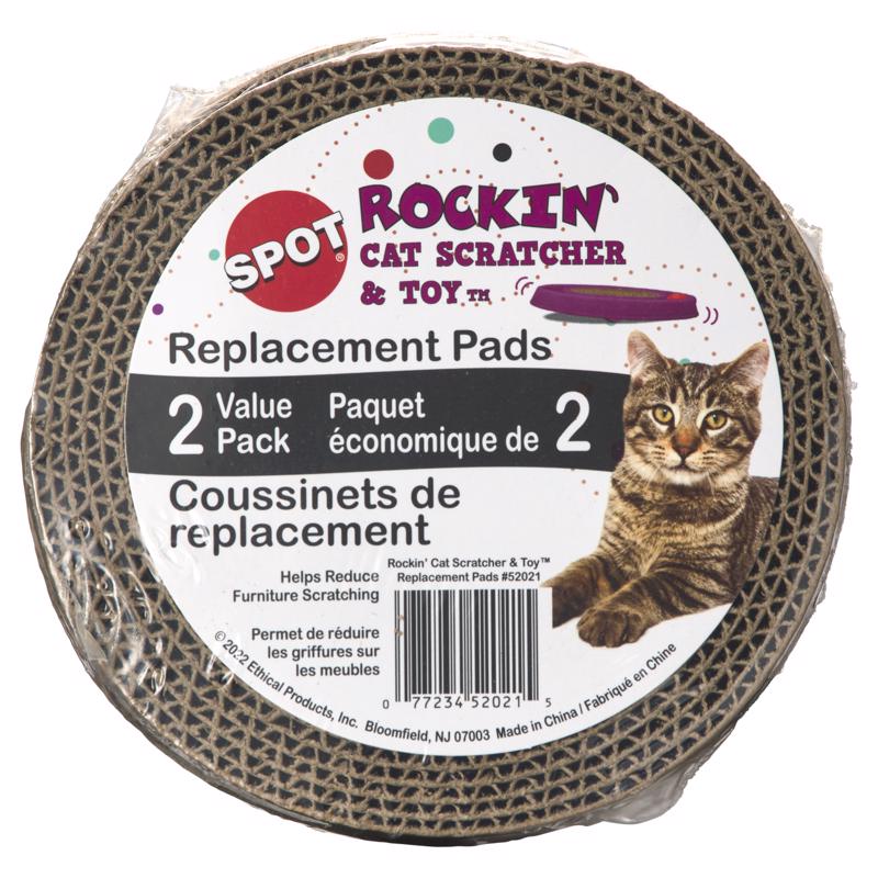 Spot Rockin' Cardboard Brown Cat Scratcher 2 pk