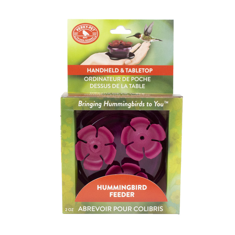 Perky-Pet Hummingbird 2 oz Plastic Handheld Nectar Bird Feeder 3 ports