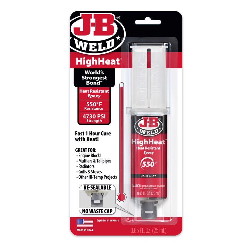 J-B Weld High Heat High Strength Acrylic Dark Gray Epoxy 0.85 oz