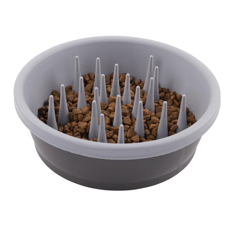 Dexas Gray Silicone 48 oz Slow Feeder For Dogs