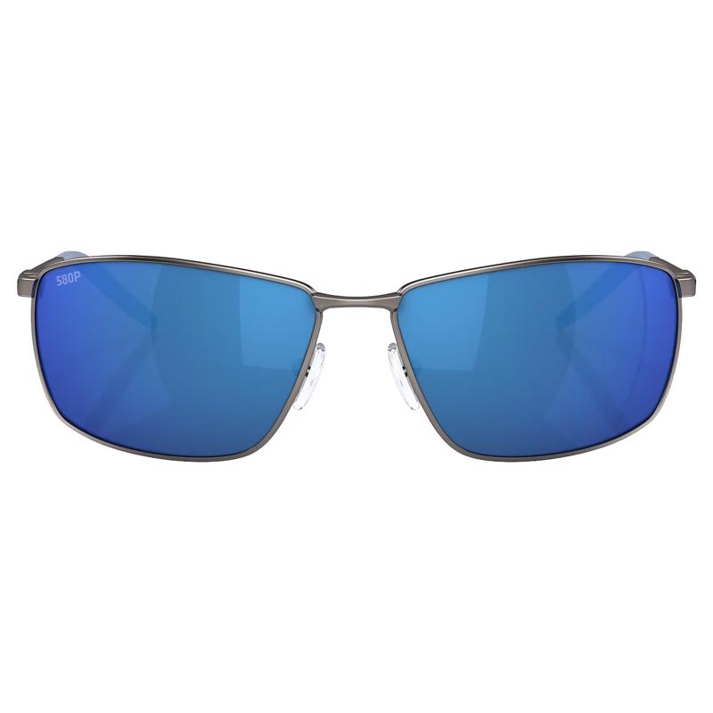 Costa Turret Silver Frame Blue Lens Polarized Sunglasses