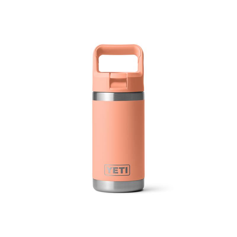 YETI Rambler Jr. 12 oz Lowcountry Peach BPA Free Insulated Kids Water Bottle w/Straw