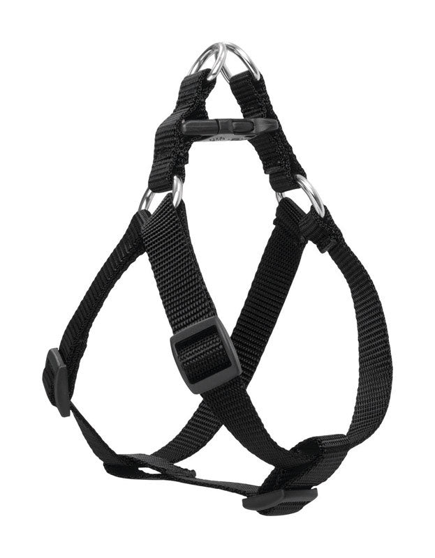 LupinePet Basic Solids Black Black Nylon Dog Harness