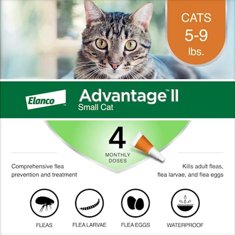 Elanco Advantage II Liquid Cat Flea Drops Imidacloprid/Pyriproxyfen 0.056 oz