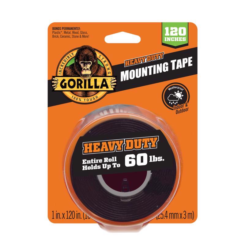 Gorilla 120 in. L X 1 in. W Double-Sided Mounting Tape