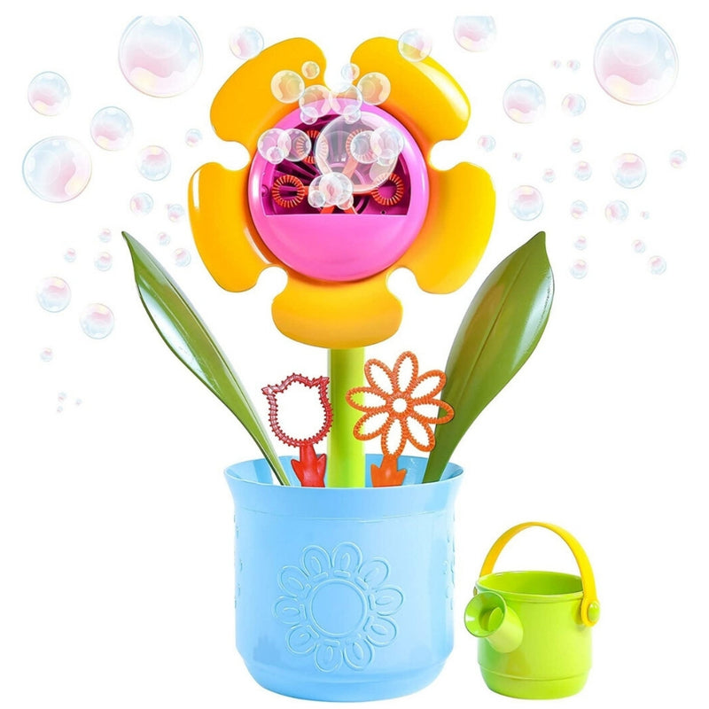 Maxx Bubbles Bubble Blower Flower Pot Multicolored