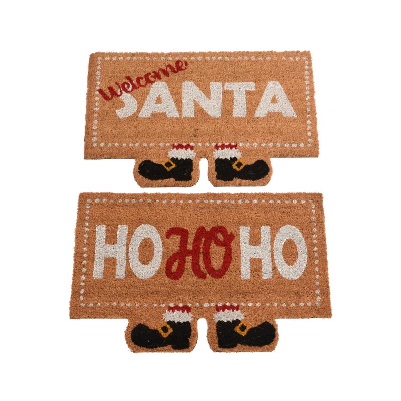 Decoris Multicolored Ho Ho Ho/Welcome Santa Door Stopper 0.6 in.