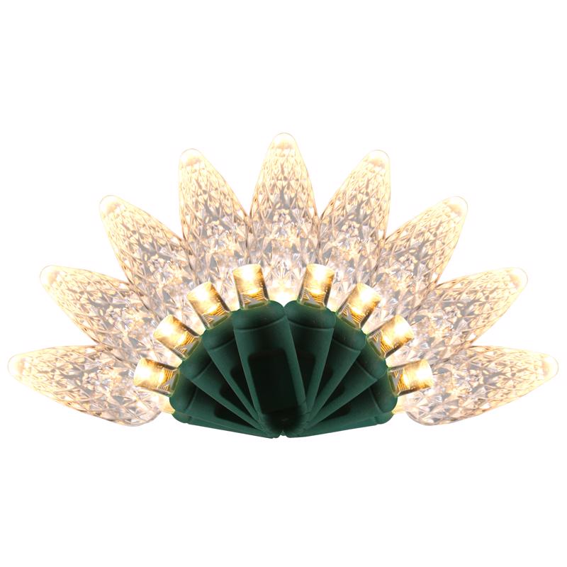 Celebrations Platinum LED C6/Mini Warm White 50 ct String Christmas Lights 25 ft.