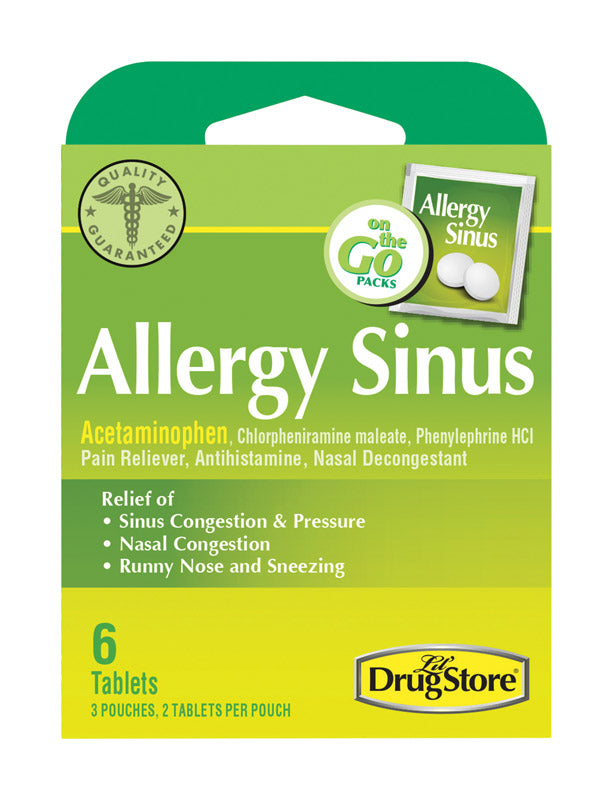 Lil' Drug Store Allergy Sinus Relief 6 ct 6 pk