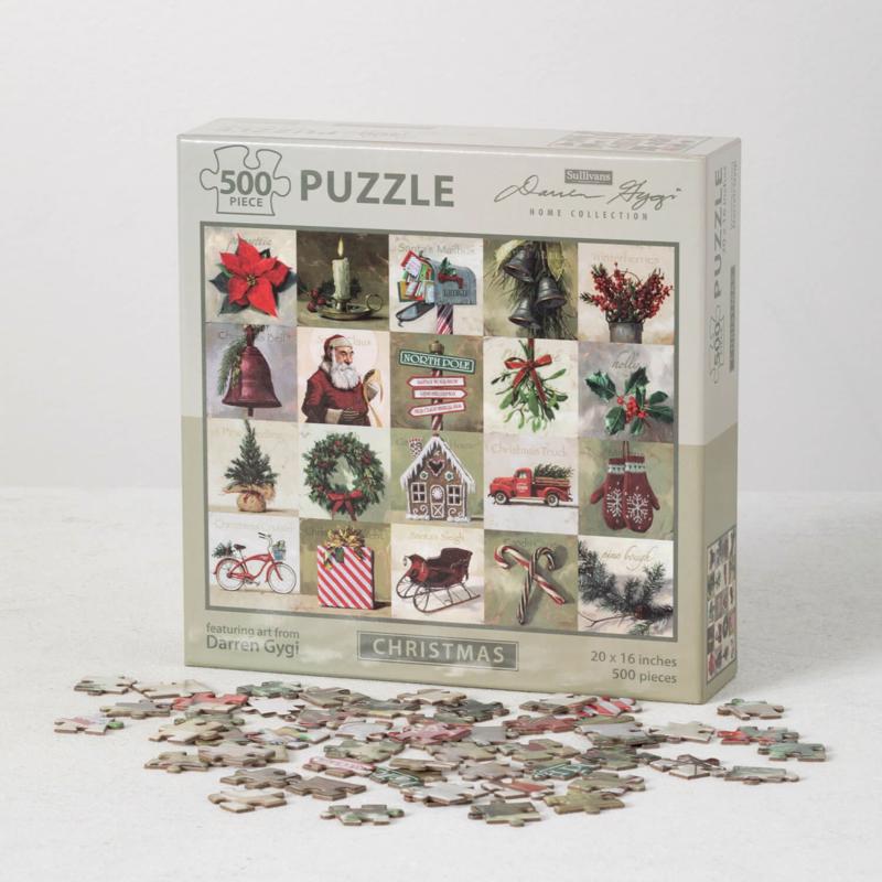 Sullivans Darren Gygi Christmas Puzzle Mult-colored 500 pc