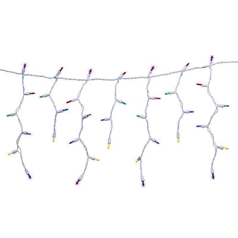 Celebrations Classic LED T5 Multicolored 100 ct Icicle Christmas Lights 6 ft.