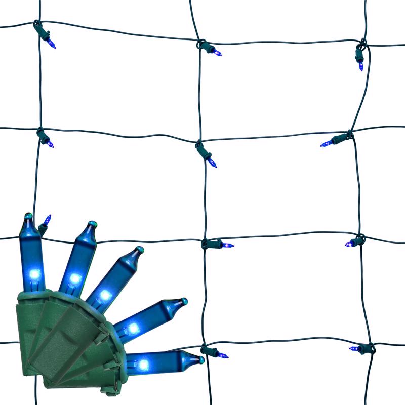 Celebrations Classic LED T5 Blue 100 ct Net Christmas Lights 4 ft.