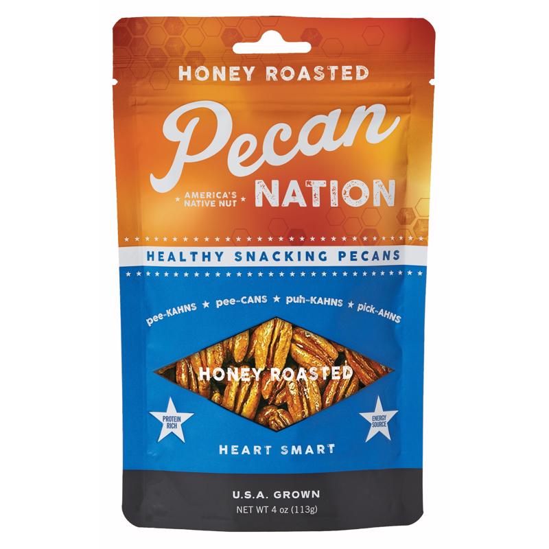 Pecan Nation Honey Roasted Pecans 4 oz Pouch