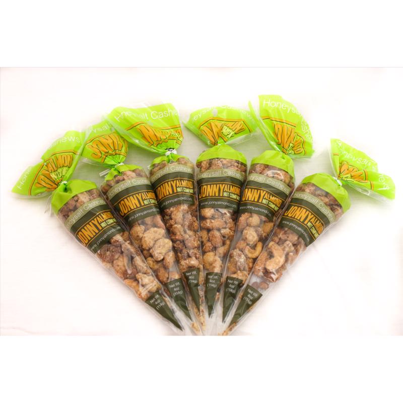 Jonny Almond Nut Company HoneySalt Cashews 4 oz Bagged