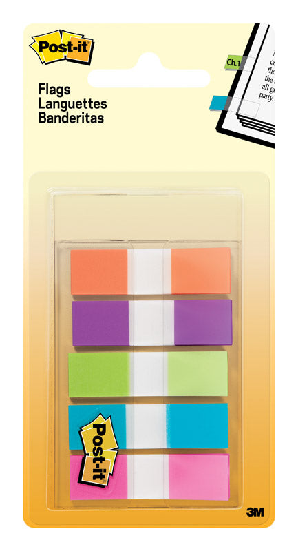 Post-it 0.5 in. W X 1.7 in. L Assorted Flag Page Markers 5 pad