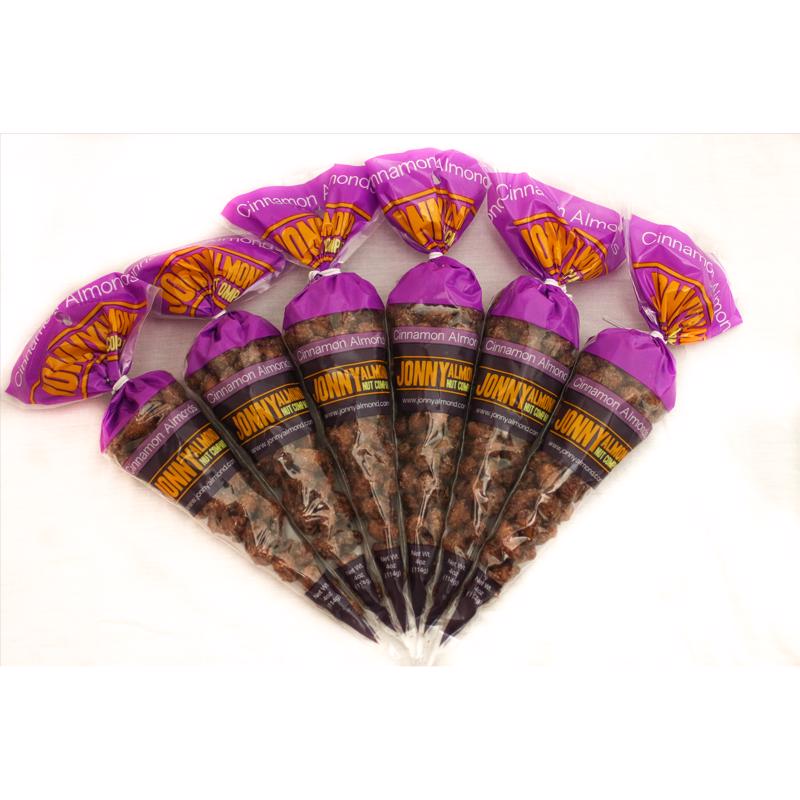 Jonny Almond Nut Company Cinnamon Almonds 4 oz Bagged