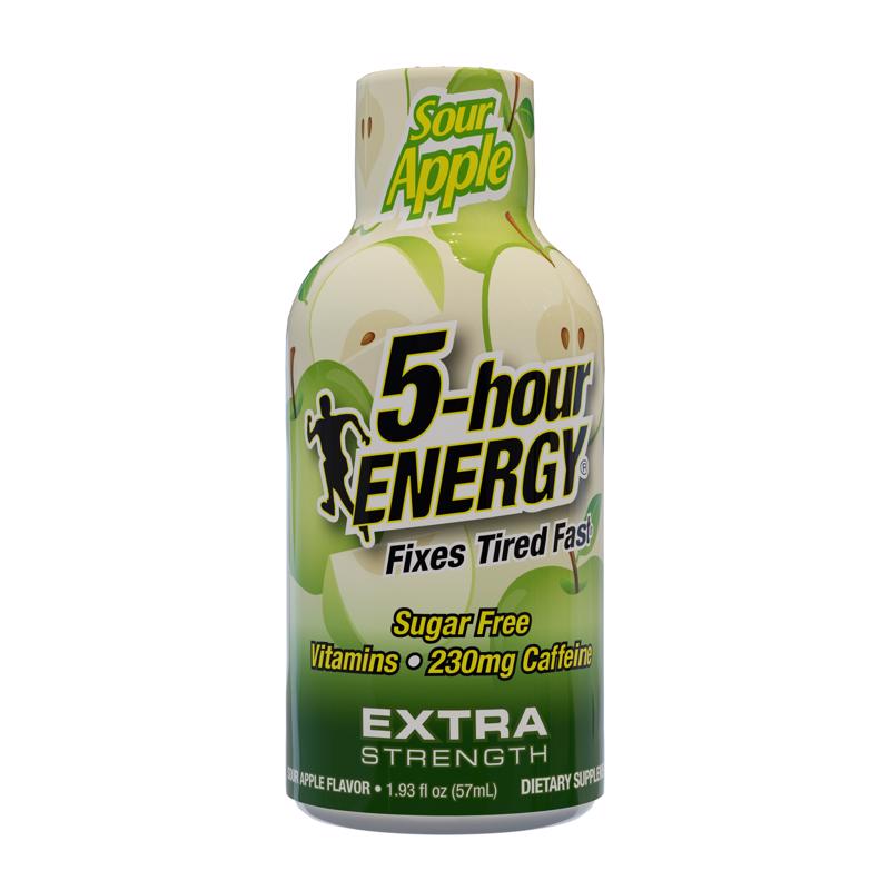 5 Hour Energy Energy Drink Sour Apple Bottle 2 oz.