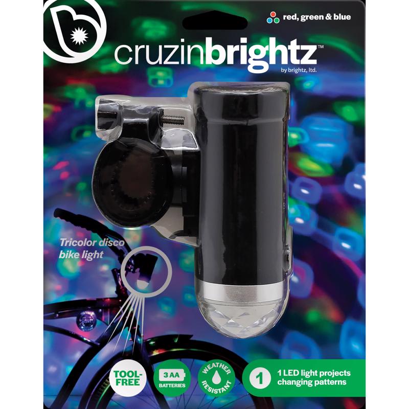Brightz Cruzin Brightz LED Disco LED Bicycle Light Accessory ABS Plastics 1 pk