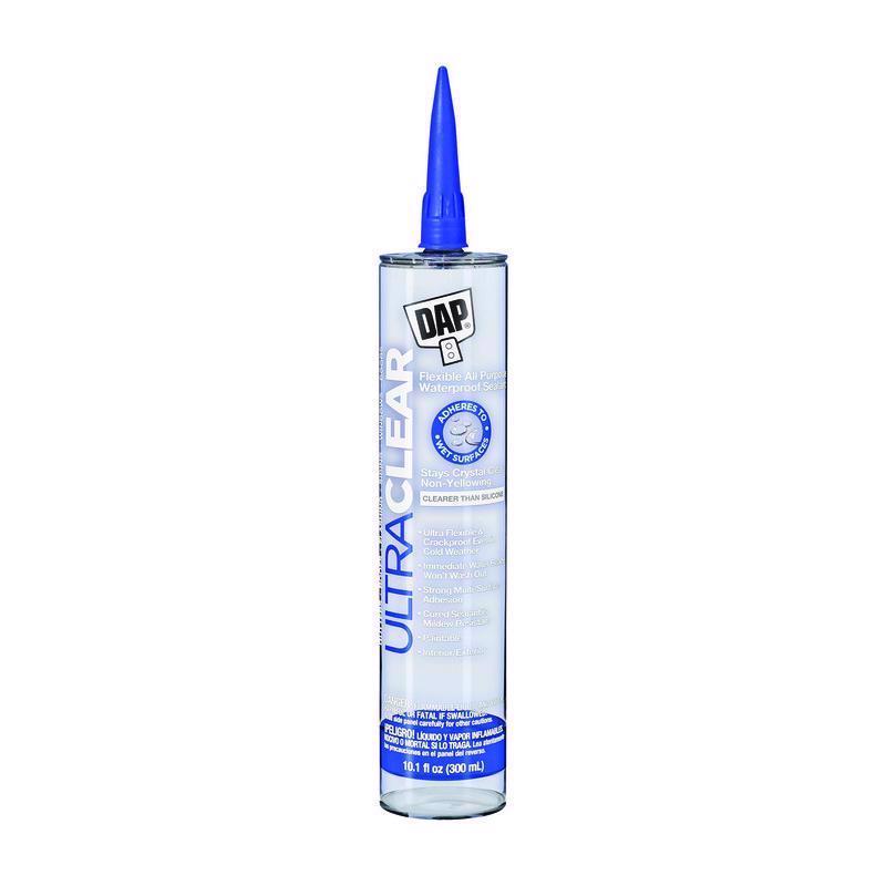 DAP Ultra Clear Clear Synthetic Rubber All Purpose Waterproof Sealant 10.1 oz