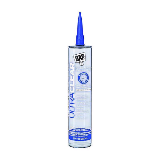DAP Ultra Clear Clear Synthetic Rubber All Purpose Waterproof Sealant 10.1 oz