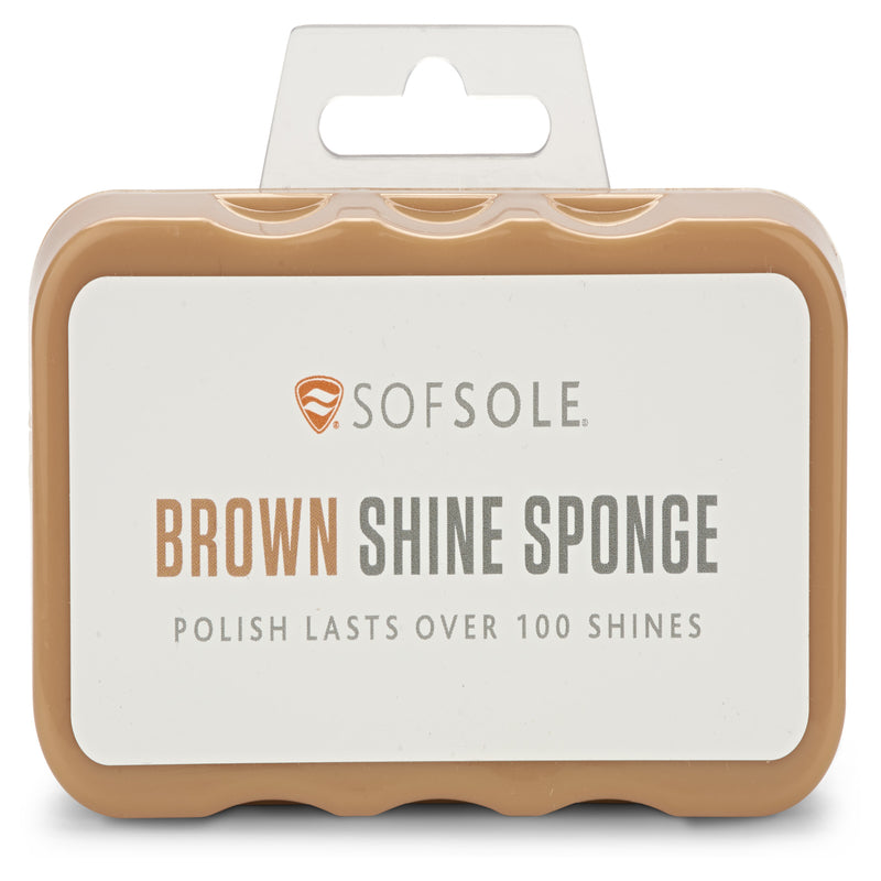 Sof Sole Brown Shine Sponge Shoe Polish