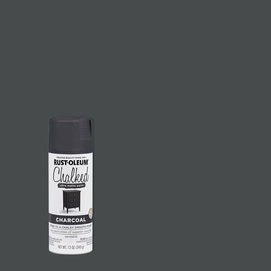 Rust-Oleum Chalked Ultra Matte Charcoal Oil-Based Acrylic Sprayable Chalk Paint 12 oz
