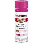 Rust-Oleum Stops Rust Gloss Poppy Pink Protective Enamel Spray 12 oz