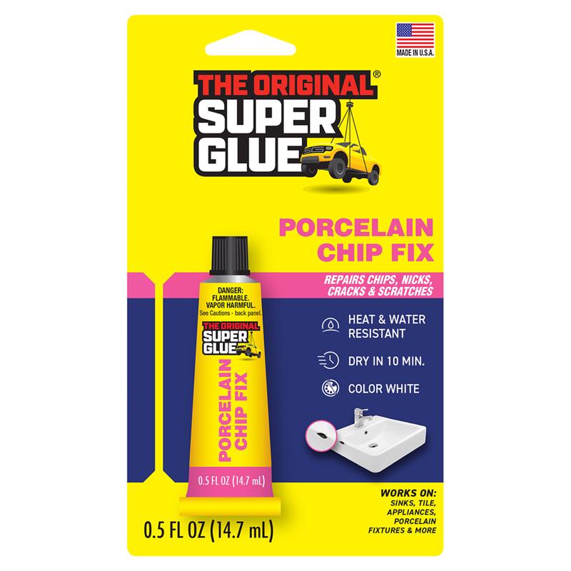The Original Super Glue Porcelain Chip Fix High Strength White Crack Repair 0.5 oz