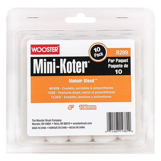 Wooster Mini-Koter Mohair Blend 4 in. W Mini Paint Roller Cover 10 pk