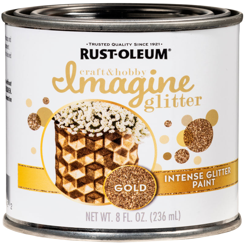 Rust-Oleum Imagine Glitter Gold Water-Based Glitter Paint Interior 8 oz