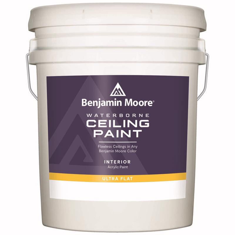 Benjamin Moore Waterborne Ceiling Paint Flat White Ceiling Paint Interior 5 gal