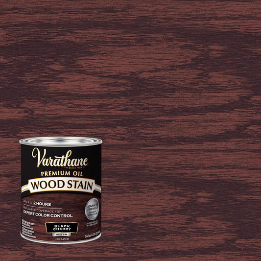 Varathane Semi-Transparent Black Cherry Oil-Based Urethane Modified Alkyd Wood Stain 1 qt