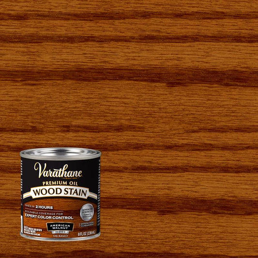 Varathane Premium Semi-Transparent American Walnut Oil-Based Urethane Modified Alkyd Wood Stain 1/2