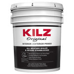 KILZ Original Interior/Exterior White Flat Oil-Based Alkyd Oil Primer 5 gal