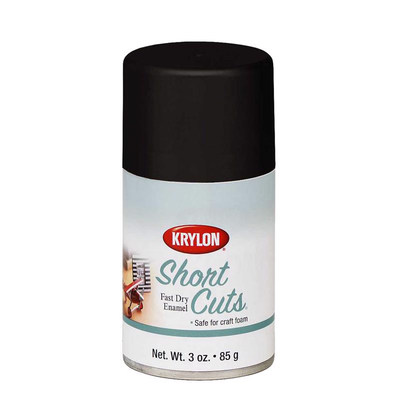 Krylon Short Cuts Flat Black Spray Paint 3 oz