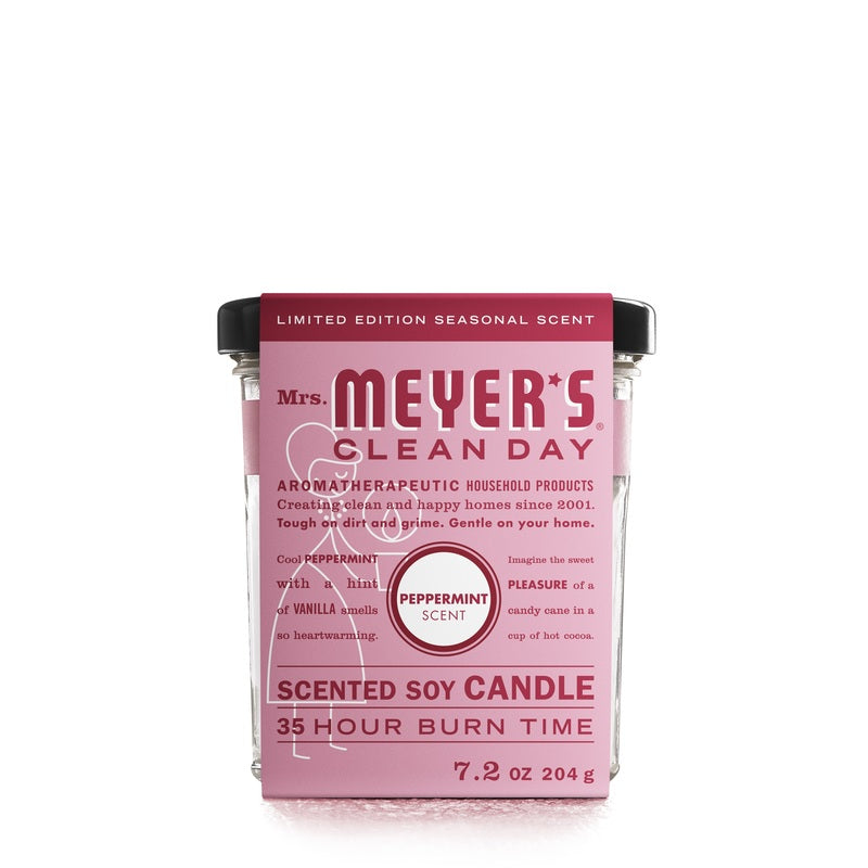 Mrs. Meyer's Clean Day White Peppermint Scent Soy Candle 7.2 oz