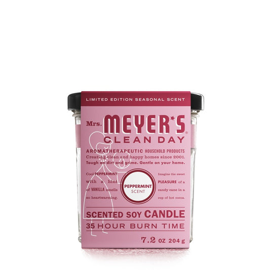 Mrs. Meyer's Clean Day White Peppermint Scent Soy Candle 7.2 oz