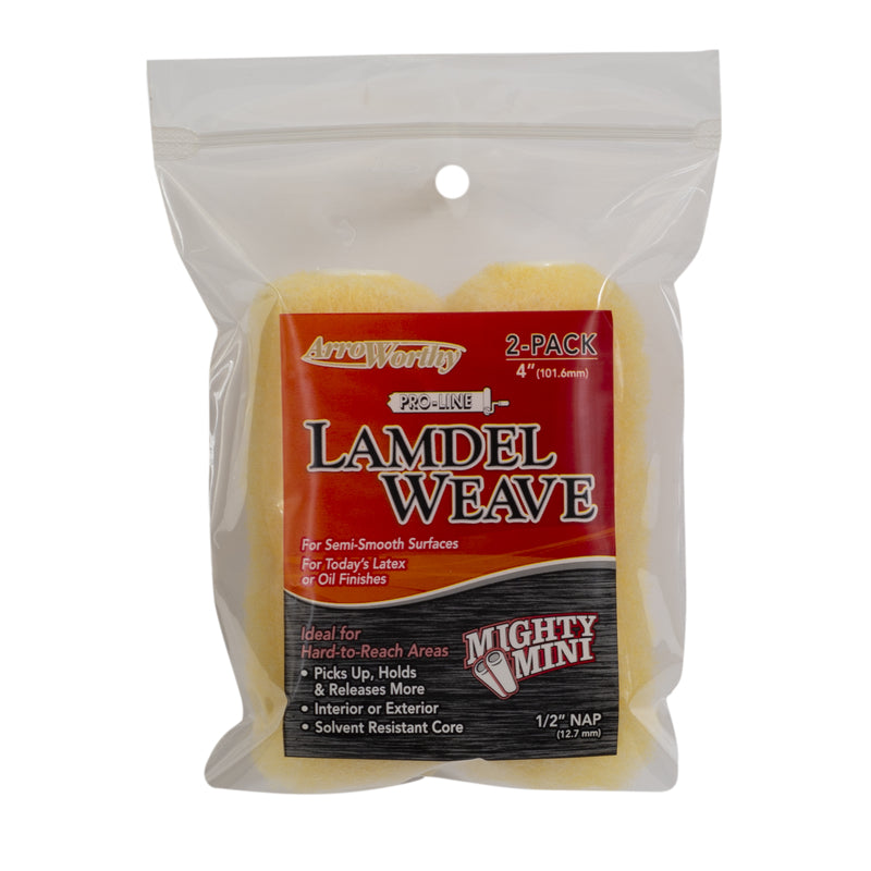 ArroWorthy Pro-Line Lamdel 4 in. W X 1/2 in. Mini Paint Roller Cover 2 pk
