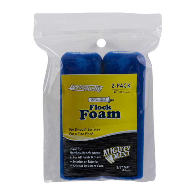 ArroWorthy Pro-Line Flock 4 in. W X 3/8 in. Mini Paint Roller Cover 2 pk