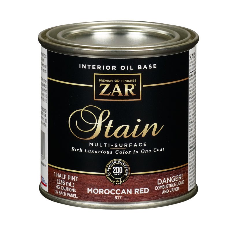 ZAR Semi-Transparent Moroccan Red Oil-Based Polyurethane Wood Stain 1/2 pt