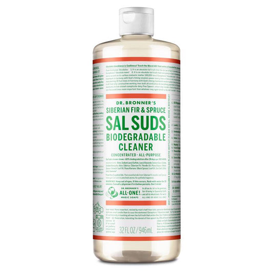 Dr. Bronner's Sal Suds Pine Scent Concentrated Organic Biodegradable Cleaner Liquid 32 oz
